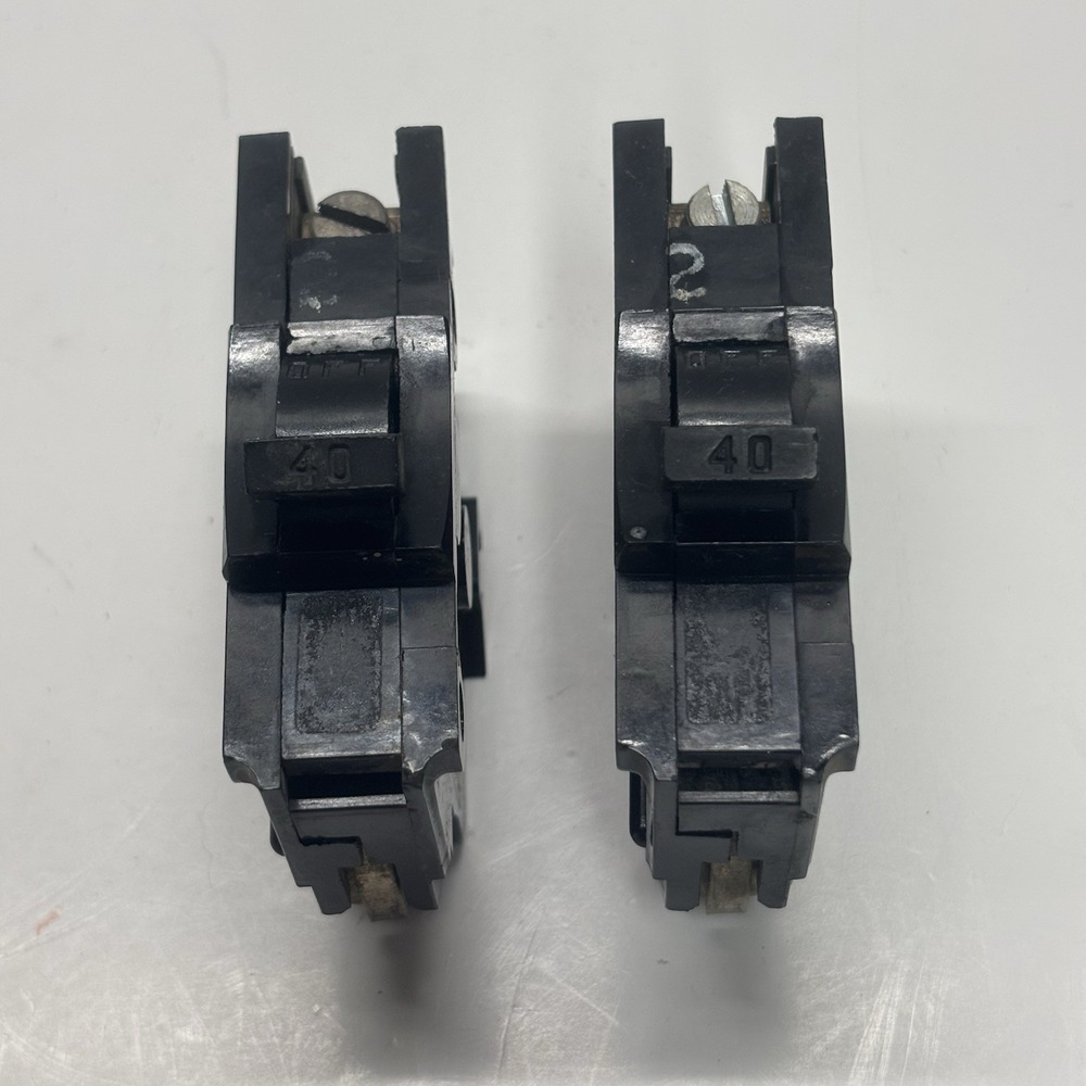 Lot 2 Federal Pacific FPE Stab-Lok 40A 1 Pole Circuit Breakers Type NA Vintage